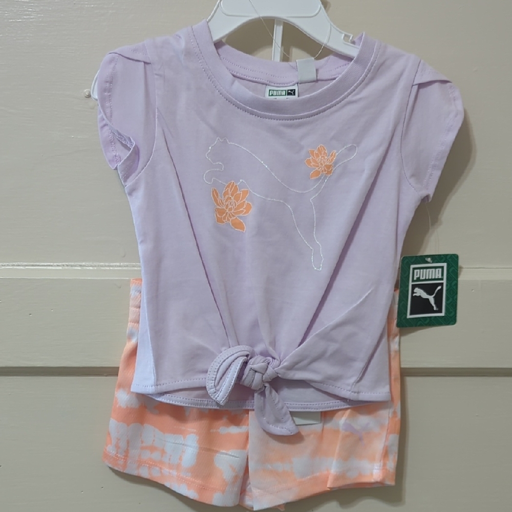 PUMA Kids Baby Girls 2Pc Short and T-shirt Set NWT